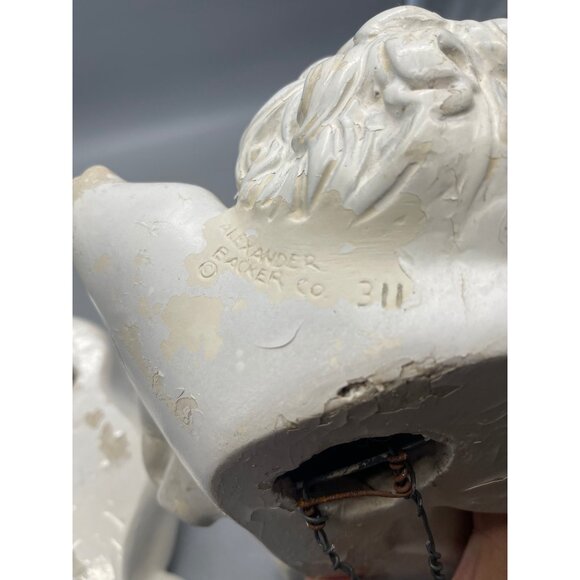 vintage set of 2 Alexander Backer Company figurines Chalkware Cherubs 13" READ - Picture 11 of 11